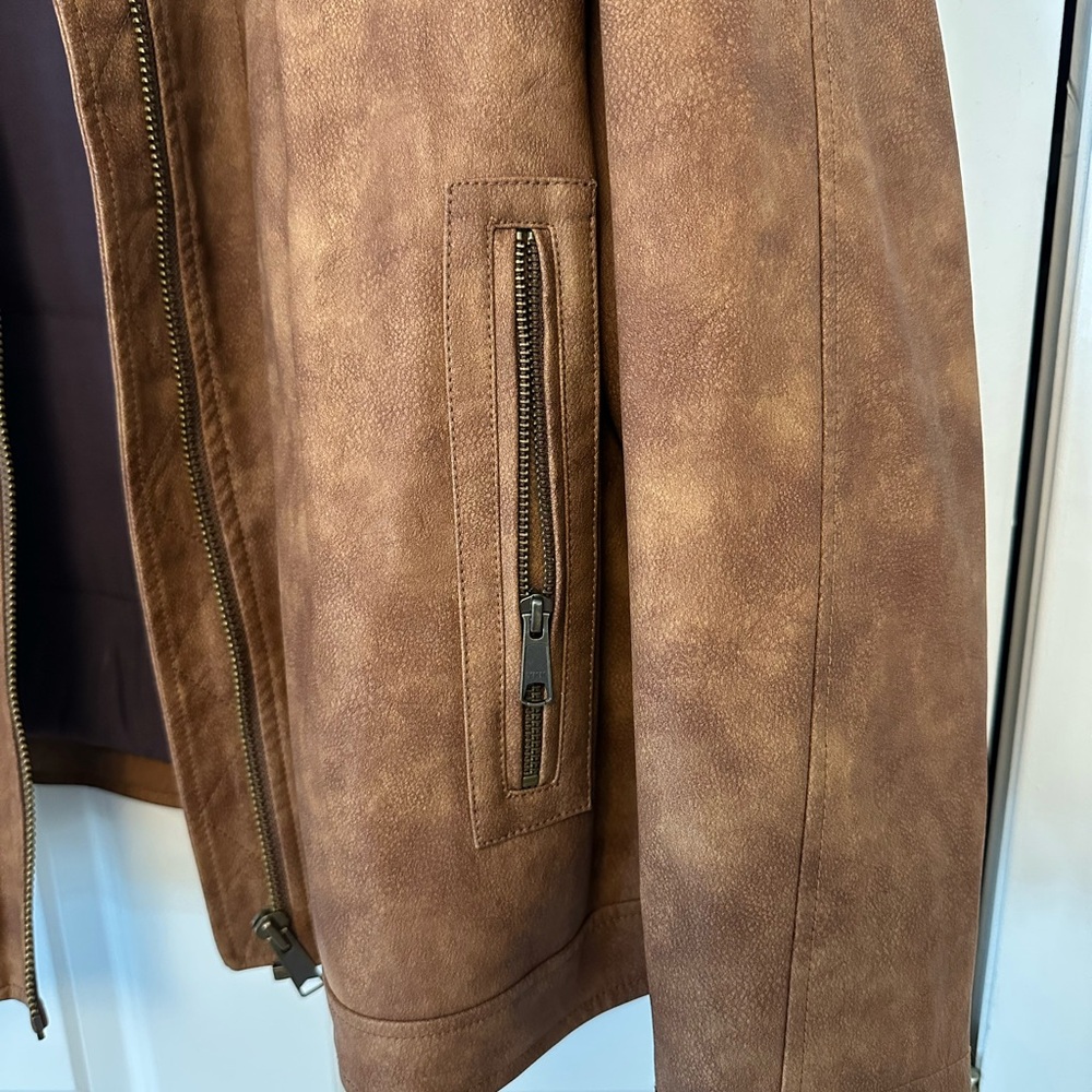We The Free Vinny Vegan Bomber in Brown Sugar - Picture 3 of 5